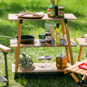 楽天市場 キャンプラック 木製 3段 幅70cm 奥行38cm 高さ71cm 軽量 木製ラック ウッドラック アウトドア キャンプ グランピング 棚 収納棚 荷物置き おしゃれ 生活雑貨のネットショップelements