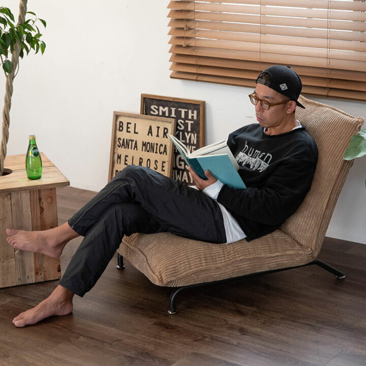 楽天市場】ソファ 一人掛け リクライニング コーデュロイ スチール 
