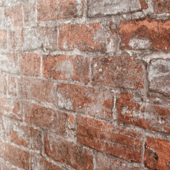 楽天市場 壁紙 はがせる レンガ柄 ブラウン フリース壁紙 幅53cm 10m巻 貼ってはがせる 剥がせる はがせる壁紙 茶レンガ リアル ウォールシート Diy リフォーム Erismann エリスマン 補修 クロス 賃貸 おしゃれ 西海岸 ブルックリン ヴィンテージ カフェ風 生活