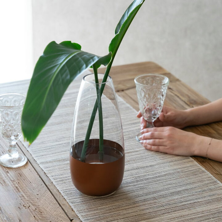 楽天市場 花瓶 フラワーベース 高さ27cm トールタイプ ツートンカラー クリア 透明 花びん 花器 ガラス花瓶 丸 円柱 花束 生花 グリーン ガラスフラワーベース 高い 玄関 ダイニング リビング 置物 おしゃれ 北欧 新生活 韓国 韓国インテリア 西海岸 リゾート 667