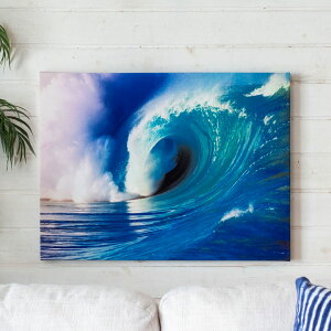 【最大500円クーポン】 在庫限り アートパネル ビッグウェーブ キャンパス パネル ビーチ 海 風景 写真 約 W 45cm D 60cm H 2.7cm アート キャンパスアート 壁掛け プリント フォト グラフィック ウ