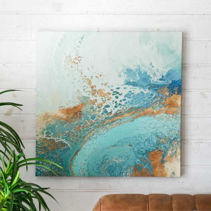 楽天市場 アートパネル Aqua アクア キャンバス アート 幅50cm 高さ50cm 正方形 絵 抽象画 ウォールデコレーション 壁掛け イラスト 現代アート 油絵 風 水彩 風 アブストラクト おしゃれ モダン 北欧 韓国 韓国インテリア 海外インテリア 生活雑貨のネット