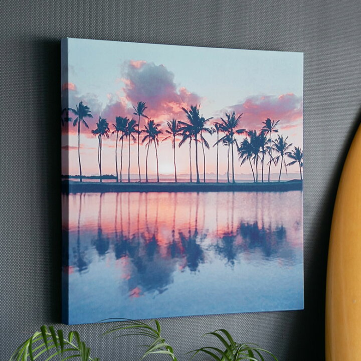 楽天市場 アートパネル Sunset Beach サンセットビーチ キャンバス アート 幅50cm 高さ50cm 正方形 絵 風景画 ウォールデコレーション 壁掛け イラスト 海 ビーチ サンセット 夕日 夕焼け 南国 太陽 おしゃれ モダン 北欧 韓国 韓国インテリア 海外インテリア