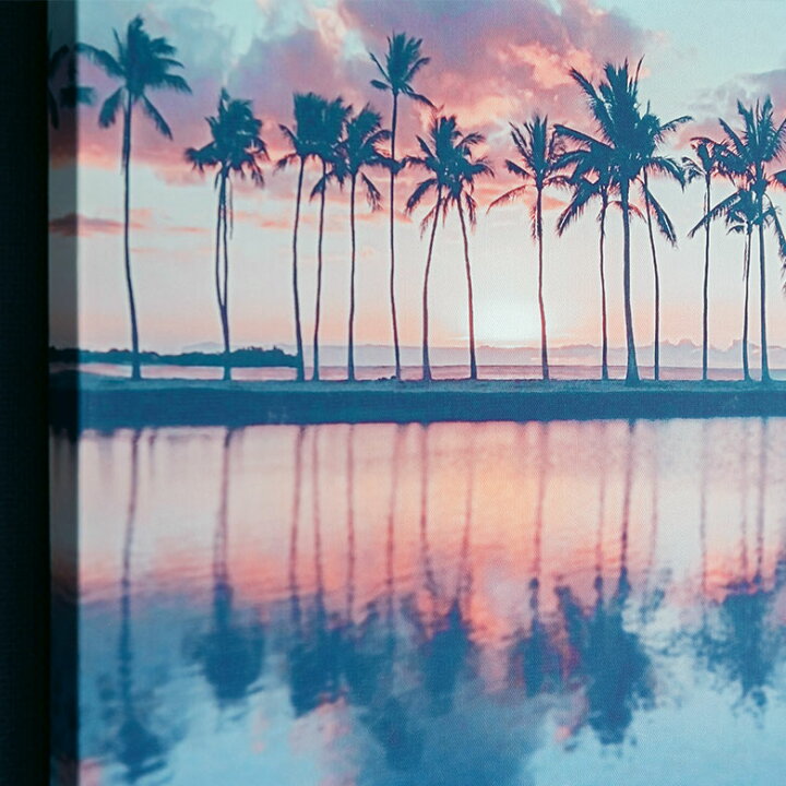 楽天市場 アートパネル Sunset Beach サンセットビーチ キャンバス アート 幅50cm 高さ50cm 正方形 絵 風景画 ウォールデコレーション 壁掛け イラスト 海 ビーチ サンセット 夕日 夕焼け 南国 太陽 おしゃれ モダン 北欧 韓国 韓国インテリア 海外インテリア