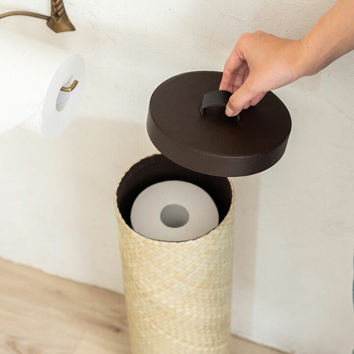 楽天市場 パンダン製トイレットペーパーケース ラウンド型 トイレットペーパー収納ボックス ホルダー ケース ストッカー カバー ティッシュケース おしゃれ モダン 旅館 ホテル 店舗用 天然素材 T 1170 生活雑貨のネットショップelements