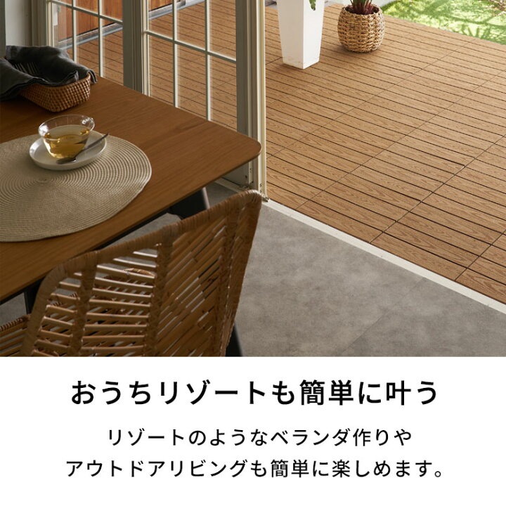 楽天市場】【期間限定特別クーポン配布中!】 ウッドデッキタイル 人工  