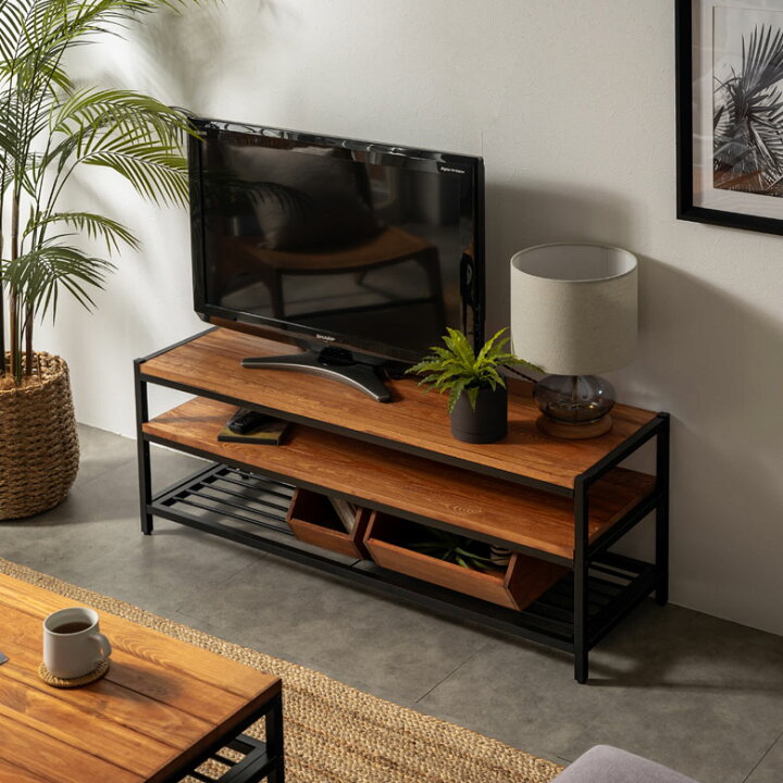楽天市場】テレビ台 テレビボード ブラックアイアンフレーム家具  