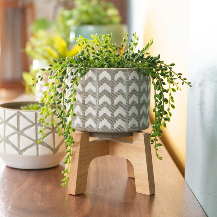 楽天市場 植木鉢 鉢カバー 直径13cm 陶器 テラコッタ ポット 木製スタンド ガーデン雑貨 インテリア グレー ホワイト スタンド付き 915 生活雑貨のネットショップelements