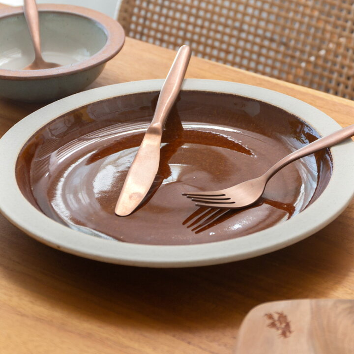 楽天市場】皿 プレート 直径27cm ホワイト ブラウン 丸皿 平皿 九寸皿 
