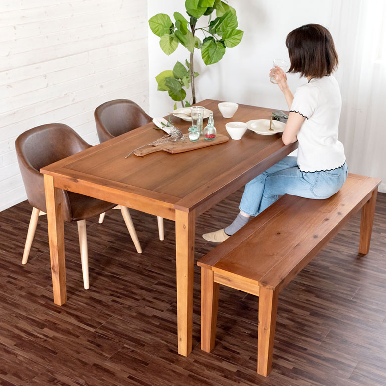 楽天市場】ダイニングテーブル 木製 長方形 150×80cm ４人掛け
