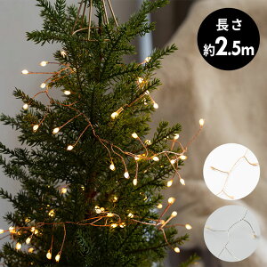 【最大2000円OFFクーポン】 LEDライト クリスマス 電飾 LED ワイヤー 250cm 2.5m タイマー リモコン付き イルミネーション ライト USB クリスマスデコレーション 間接照明 オブジェ インテリア ハロ