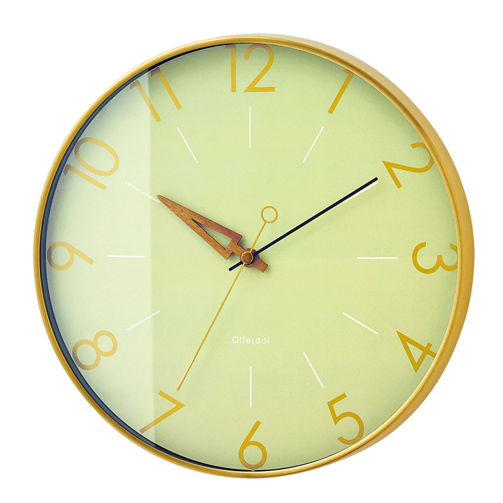 楽天市場】時計 壁掛け時計 丸型 直径28.5cm アルミ 木 ガラス 