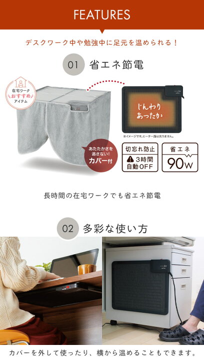 楽天市場 デスクヒーター こたつ デスクパネルヒーター パネルヒーター テーブルヒーター カバー付き 薄型 コタツ 電気 暖房 足元ヒーター オフィス 暖房器具 マグネット テレワーク 在宅勤務 在宅ワーク コンパクト ザッカーグplus いいもの見つけた