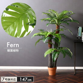 【楽天スーパーSALE10%OFF】在庫処分セール/観葉植物 人工 フェイクグリーン シダ 高さ 147cm 7号鉢対応 人工 造花 フェイク グリーン シンプル オフィス おしゃれ 観葉 植物 鉢植え インテリア 大型 高い 大きい 室内 鉢 お手入れ 不要 間仕切り