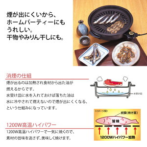 日本製消煙グリラー網焼きホットプレート1200W電気ホットプレート焼き肉プレートヘルシー少煙煙焼肉プレート焼肉プレートコンロ