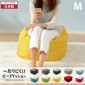 クッション ビーズ M 日本製 カバー洗濯可能 ビーズクッション もっちり 人をダメにする 姿勢 リラックス 極小ビーズ ソファ