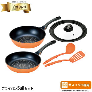 フライパン 26cm/炒め鍋 28cm/兼用ガラス蓋/お玉/ターナー 5点セット ガス火専用 軽量 いため鍋 深型フライパン 中華鍋 ふた付き フッ素加工 ダイキャスト製 汚れ キズに 強力コーティング 一体