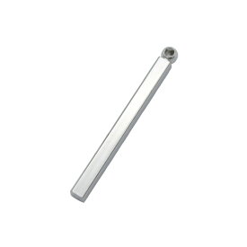 【10個パック】スティックチャーム [シルバー色, 直方体, 25mm×2mm×2mm, 銅製] sgy-1697-10p (メタルスティックチャーム バーチャーム チャーム スティック バー 棒 アクセサリーパーツ アクセサリー 銀色 シルバー 2.5cm 手芸 材料 パーツ ハンドメイド 金具）