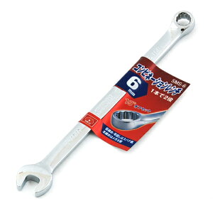 SK11 コンビネーションレンチ 6mm SMS-6 藤原産業 工具 スパナ 片目 片口 車 自動車 軽自動車 締め付け 六角 バイク DIY 整備 修理 交換 手動 自転車 バイク メンテナンス DIY 組立 解体 分解 一般的