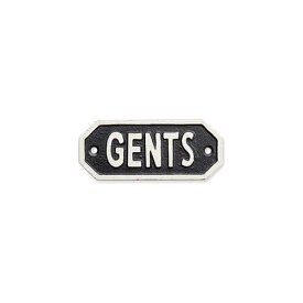 サインプレート「GENTS」 ブラック 63574 アイアン トイレ 男性用 12cm サイン プレート GENTLEMEN 紳士 鋳鉄 ディスプレイ 案内 表示 アメリカン
