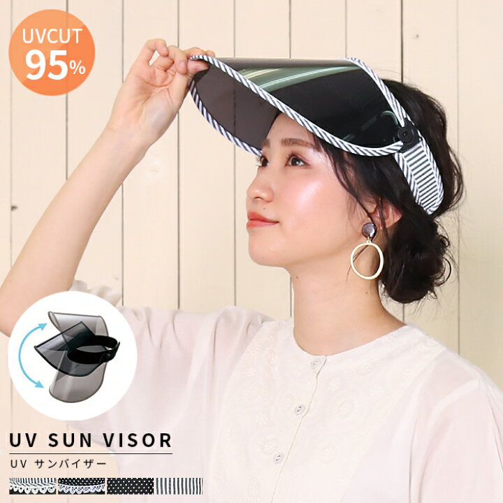 楽天市場 Uvサンバイザー バイザー Uvカット Uv フェイスカバー つば広 紫外線 ガーデニング 日焼け 日よけ あご紐 汗止め レディース ブラック 可愛い ゴルフ テニス 農作業 庭作業 角度調整 宅配便配送 Entree アントレ