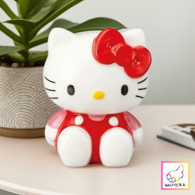 ハローキティ 貯金箱 コインバンク サンリオ グッズ かわいい キャラクター 置物 インテリア ギフト プレゼント 小銭入れ おしゃれ 雑貨 陶器 キティちゃん 赤 リボン 女の子向け 貯金習慣 誕生日 入園祝い 入学祝い 大人 子供 キッズにもおすすめ