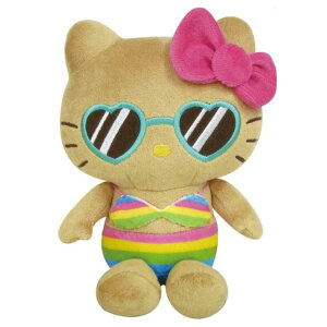 お座りぬいぐるみ ぬいぐるみ ハローキティ キティちゃん 日焼けシリーズ サングラス ハイビスカス サンリオ ケイカンパニー プレゼント かわいい ガングロキティ ギャル キティ 日焼け グ