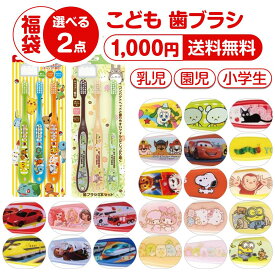 【選べる 2点 1000円ポッキリ 送料無料】 キャラクター こども 歯ブラシ こども用 まとめ買い 乳幼児 乳児 園児 幼児 小学生 キッズ おとこのこ おんなのこ キャップ付き ふつう やわらかめ 通園 通学 携帯 ハブラシ 歯ブラシセット いっぱい 虫歯 予防 ポケモン トトロ