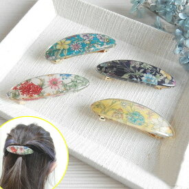 楽天市場 髪留め 花 バレッタの通販