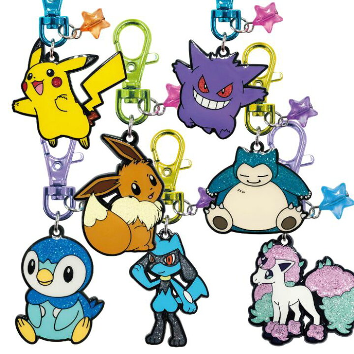 楽天市場】【送料無料】 ポケモン キラキラ メタル キーチェーン 