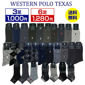 【選べる 1000円ポッキリ 送料無料】 メンズ ソックス WESTERN POLO TEXAS ブランド 靴下 ワンポイント ポロ ビジネスソックス 男性 ビジネス靴下 紳士 メッシュ 靴下 夏用 くるぶし スポーツ シンプル カジュアル おしゃれ ベーシック まとめ買い ぽっきり ポイント消化