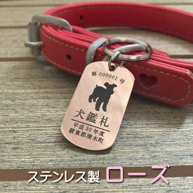 【送料無料】ステンレス5種類より選べるペット迷子札（鑑札）中～大型犬用　両面刻印【楽ギフ_名入れ】【楽ギフ_包装】【ギフト_文字入れ_防災_身元確認_ドッグタグ_オーダーメイド】