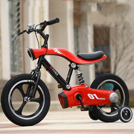 子供用自転車16インチ キッズバイク 補助輪付き バンドブレーキ付き 児童用 幼児用自転車 安定性 LEDライト付き 男の子 女の子 年齢3歳～6歳 7歳 8歳 9歳 小学生 子ども 入学祝い 誕生日プレゼント