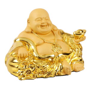 仏像 布袋様 布袋尊の置物 布袋の置物 布袋さん 玄関置物 縁起物 お守り 金運グッズ 開運グッズ 風水グッズ 玄関飾り インテリア用 樹脂製 新年贈り物 自動車の装飾品