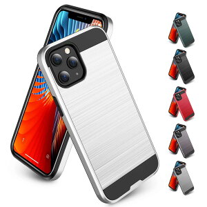 iPhone12 iPhone12mini iPhone12Pro iPhone12ProMax �Ή� �P�[�X �J�o�[ �w�ʃP�[�X brushed armor case �n�C�u���b�h ��d�\�� �ϏՌ� �ّf�ޑg�ݍ��킹 �o�C�J���[ �z���C�g �l�C�r�[ �u���b�N ���b�h �O���[ �V