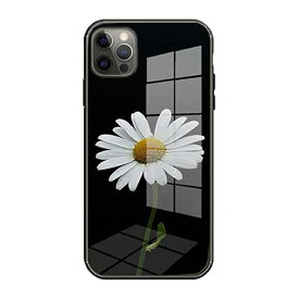 【処分特価】 iPhone 11 Pro 背面ケース ケース カバー フルカバー 高級 レトロ ガラス ソフト シリコンケース フラワー 花 デイジー 可愛い おしゃれ
