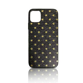 iPhone 11 背面ケース ケース カバー 保護 キラキラ 光沢 ゴールド 星 スター シンプル おしゃれ 可愛い カラーバリエーション ブラック