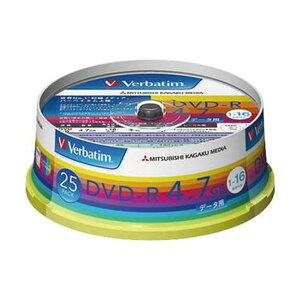 �i�܂Ƃ߁j�o�[�x�C�^�� �f�[�^�pDVD-R4.7GB 1-16�{�� �z���C�g���C�h�v�����^�u�� �X�s���h���P�[�X DHR47JP25V1 1�p�b�N�i25���j�y×10�Z�b�g�z(���[�J�[����)