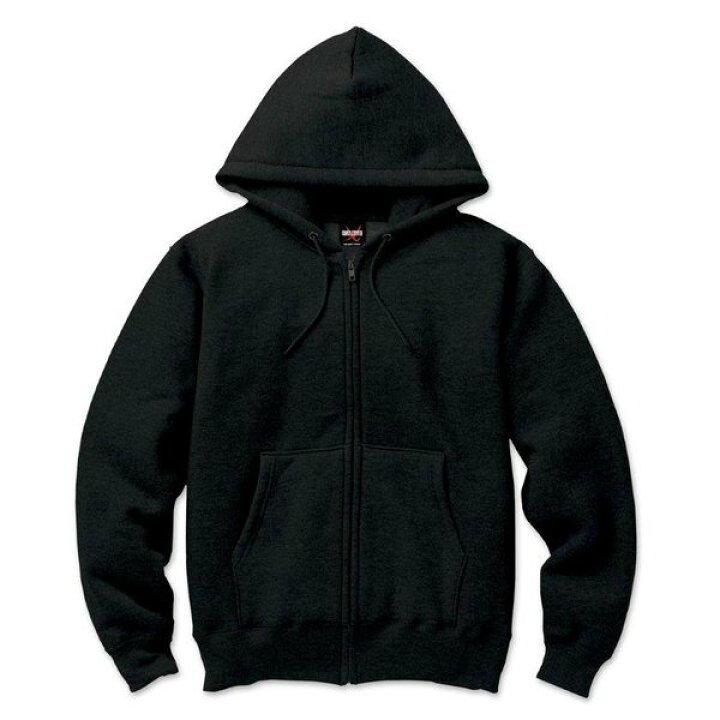 楽天市場】裏起毛 フルジップ パーカー Sサイズ ブラック 12.5oz 