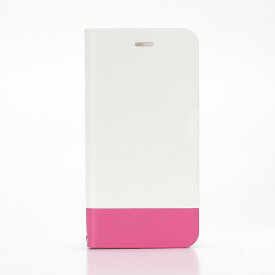 【処分特価】 iPhone SE3(2022)/ SE2(2020)/8/7 対応 薄型防滴フラップケース「PRIME MARINE」 ホワイト・ピンク LP-I7SLPRWH 手帳型 ケース カバー