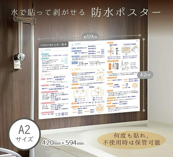 楽天市場 お風呂ポスター 中学理科公式 宇宙地図 2枚セット A２ 60 42cm 見やすくてわかりやすい 日本製 防水 ノートライフ 学習ポスター ポスター 学習 お風呂 おもちゃ 知育 中学 受験 宇宙 地図 理科 公式 日記 お風呂ポスター直営notelife