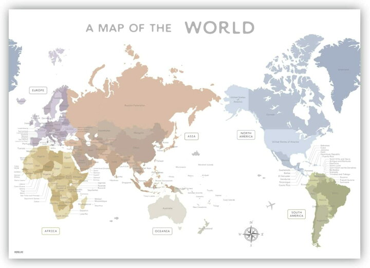 楽天市場 お風呂ポスター 世界地図 くすみ カラー パステル A２サイズ 60 42cm 日本製 防水 ノートライフ ポスター 世界 お風呂 おふろ ギフト プレゼント おすすめ おしゃれ 地図 知育 中学受験 インテリア おふろポスター 日本地図 日記 お風呂ポスター直営