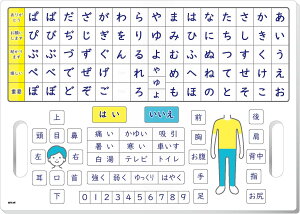 【 アクリル製 透明 A3(42×30cm) 】ノートライフ 介護用50音表 コミュニケーションボード 言語障害・失語症 支援 ひらがな 指さし会話 日本製 厚さ3mm 介護施設 在宅ケア 病院 リハビリ