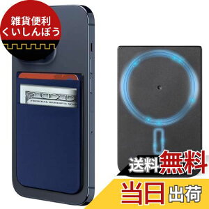 CloudValley Magsafe対応カードケース iPhone MagSafe用ウォレット 伸縮性 ライクラ ダブルポケット クレジット ID カードホルダー スマホカードケース iPhone 13 & 12 シリーズ背面用 マグセーフアクセサ