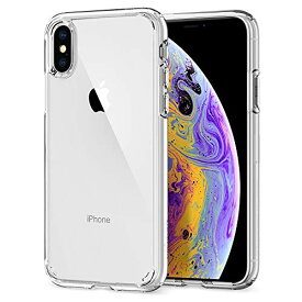 Spigen iPhone XS ケース/iPhone X ケース クリア 耐衝撃 米軍MIL規格取得 5.8インチ 対応 ワイヤレス充電 画面保護 レンズ保護 衝撃吸収 ウルトラ・ハイブリッド 057CS22127 (クリスタル・クリア)