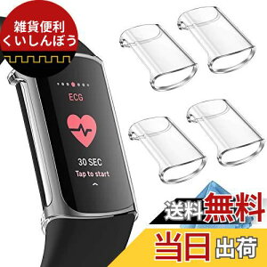 [4Zbg] Fintie for Fitbit Charge 6 / Charge 5 P[X NA \tg TPU bL XN[Jo[ Sʕیop[ VF EȒP ϏՌ tBbgrbg یJo[ (NA)
