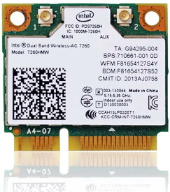 Intel Dual Band Wireless-AC 7260 7260HMW 無線LAN WiFi ネットワークカード Bluetooth 4.0