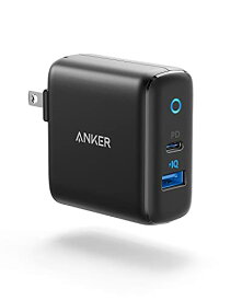 Anker PowerPort PD 2 20W(PD対応 32W 2ポート USB-A & USB-C 急速充電器)【PSE認証済/Power Delivery対応/PowerIQ搭載/コンパクトサイズ】 iPhone 14 / 13 iPad Air(第5世代) Android その他 各種機器対応 (ブラック)