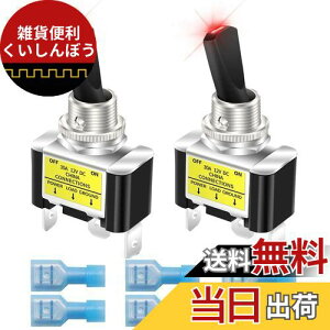 Kiligen bJ[CgtgOXCb` 2 12V 30A ϋv [VOJ[   SPST I/It gOXCb` LED C~l[V 12mm TCY ()