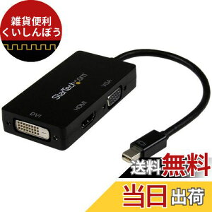 StarTech.com Mini DisplayPort��p�g���x��A/V�A�_�v�^ Mini DP - VGA/ DVI/ HDMI 1920x1200/ 1080p �u���b�N MDP2VGDVHD